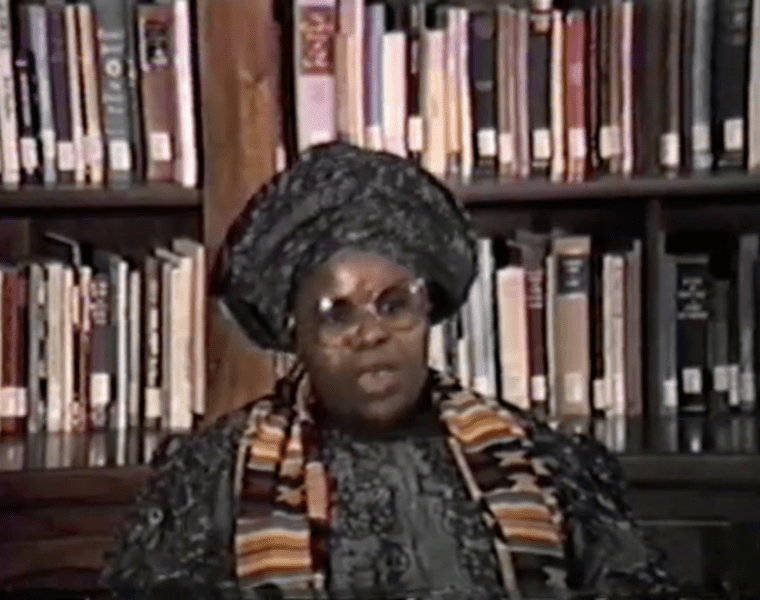 Ama Ata Aidoo reading poetry