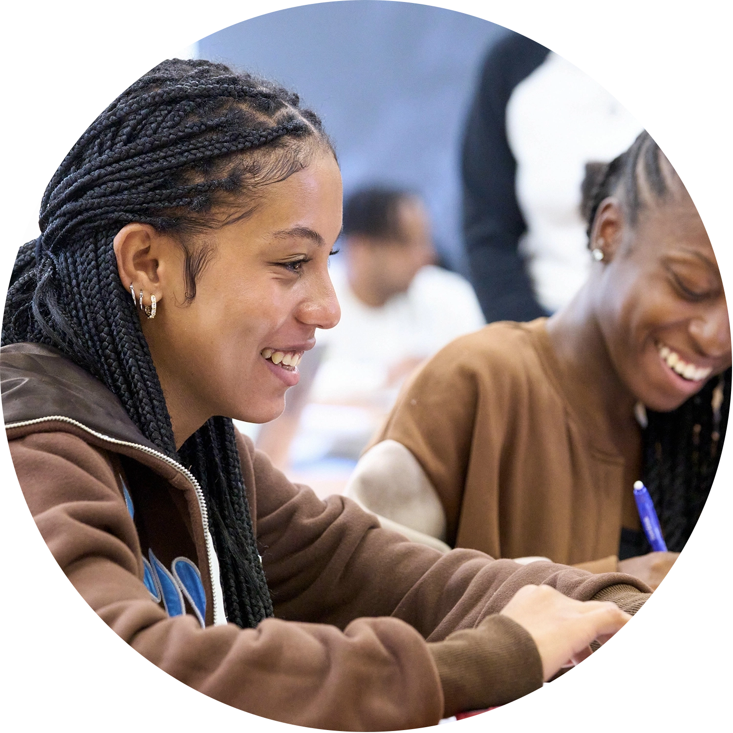 College of Business MBA General Students in Class SMiling