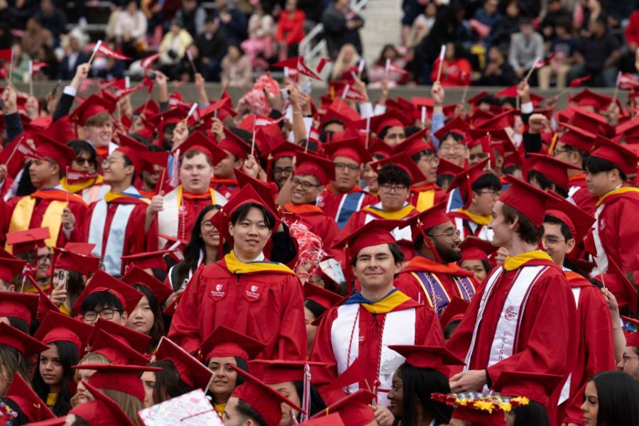Students at Commencement