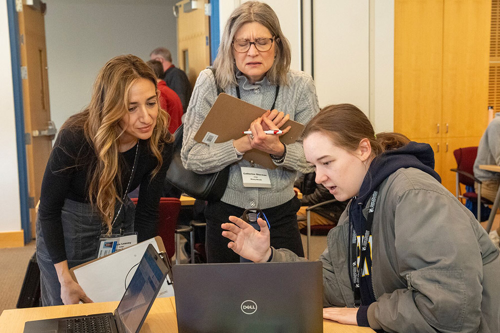 HS Hack student presents project