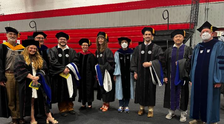 Group shot of dissertation defenses