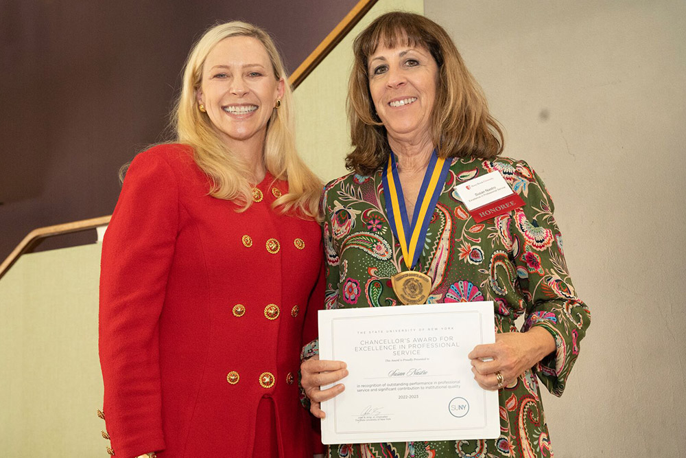 President Maurie McInnis with Susan Nastro