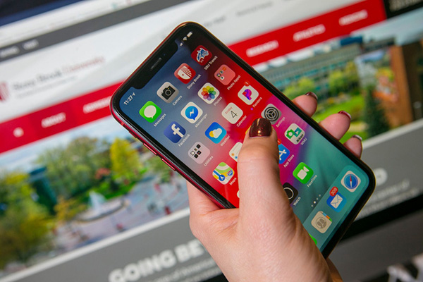 Student on cell phone