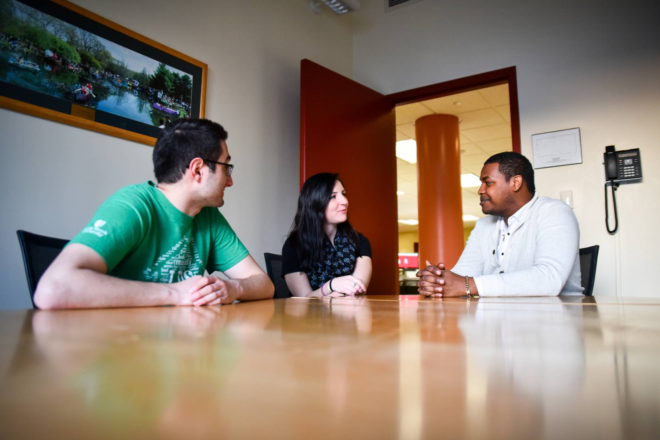 A group of HEA students sitting at a table