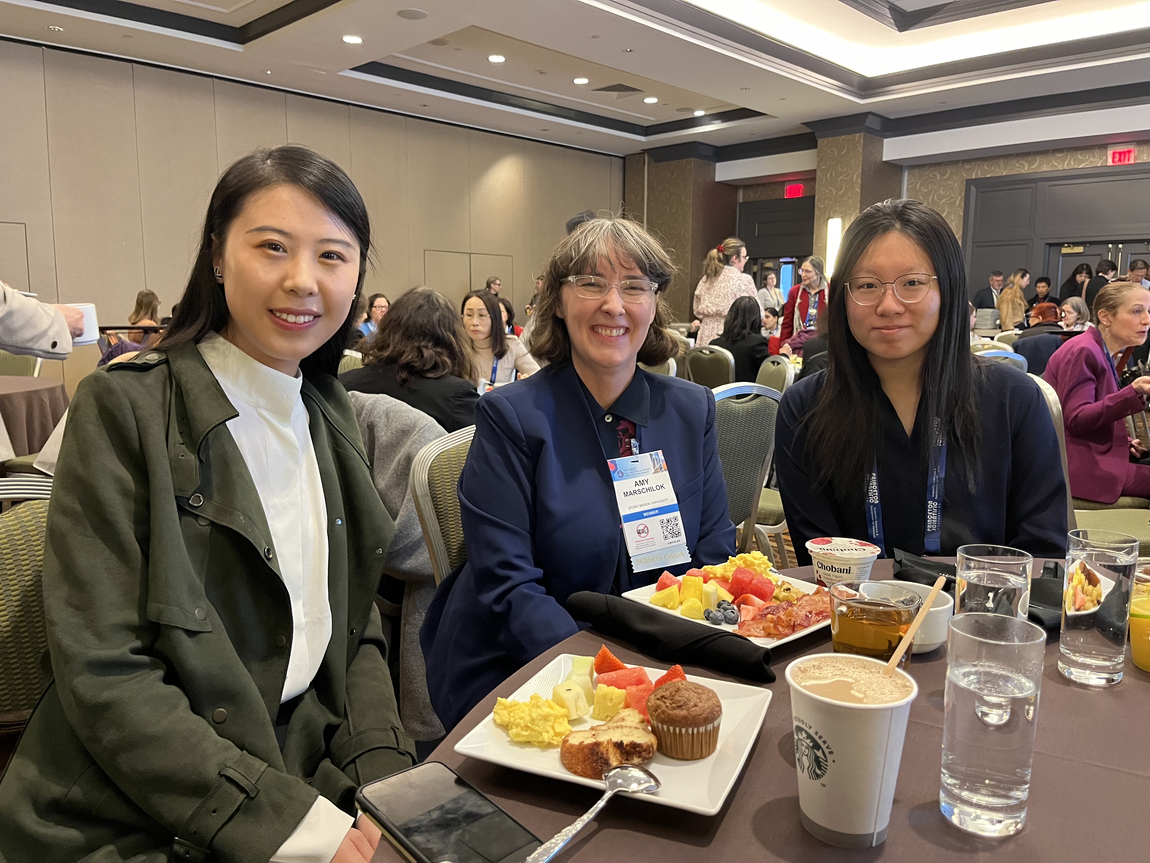 Zhongling, Dr. M, Cynthia at MRS Women's breakfast