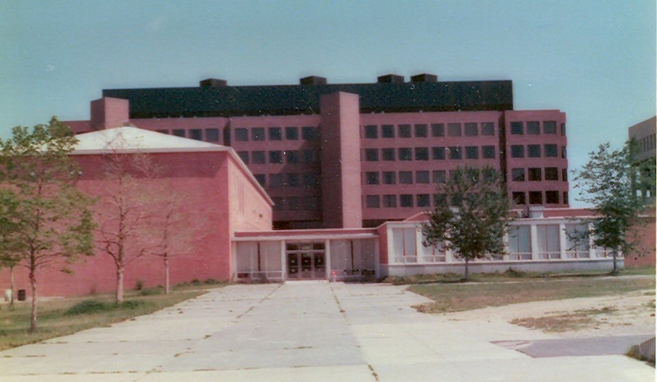 Stony Brook University, Chemistry (later Old Chemistry; Frey Hall) and Chemistry, 1975. Photograph by Daniel Lack, 1975, BS Biology.