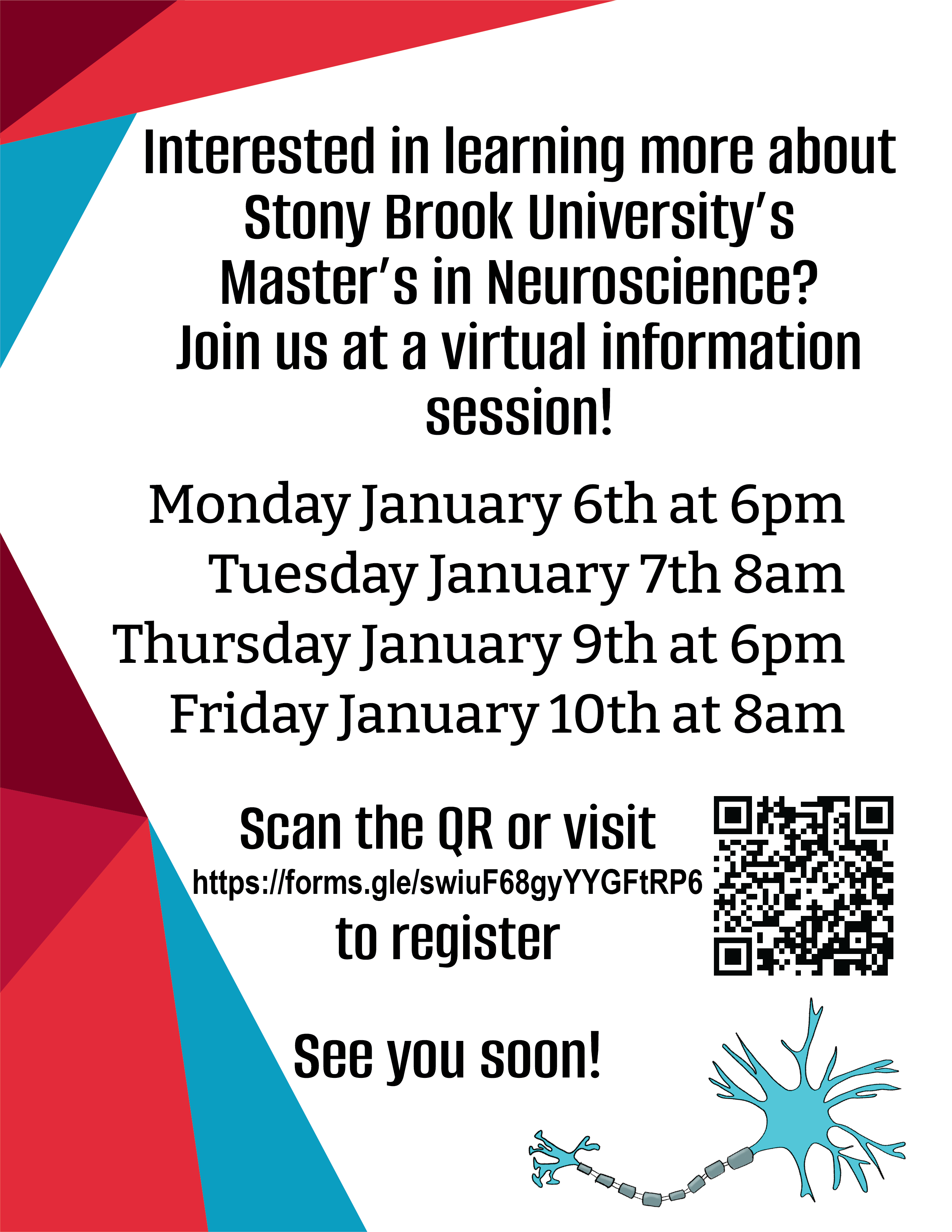 Virtual Info Sessions Flyer