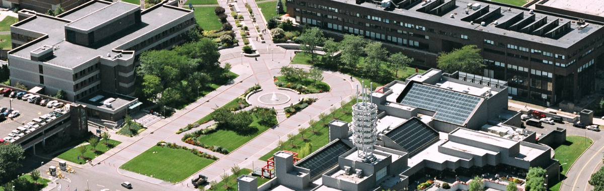 Drone's View of Academic Mall at Stony Brook University