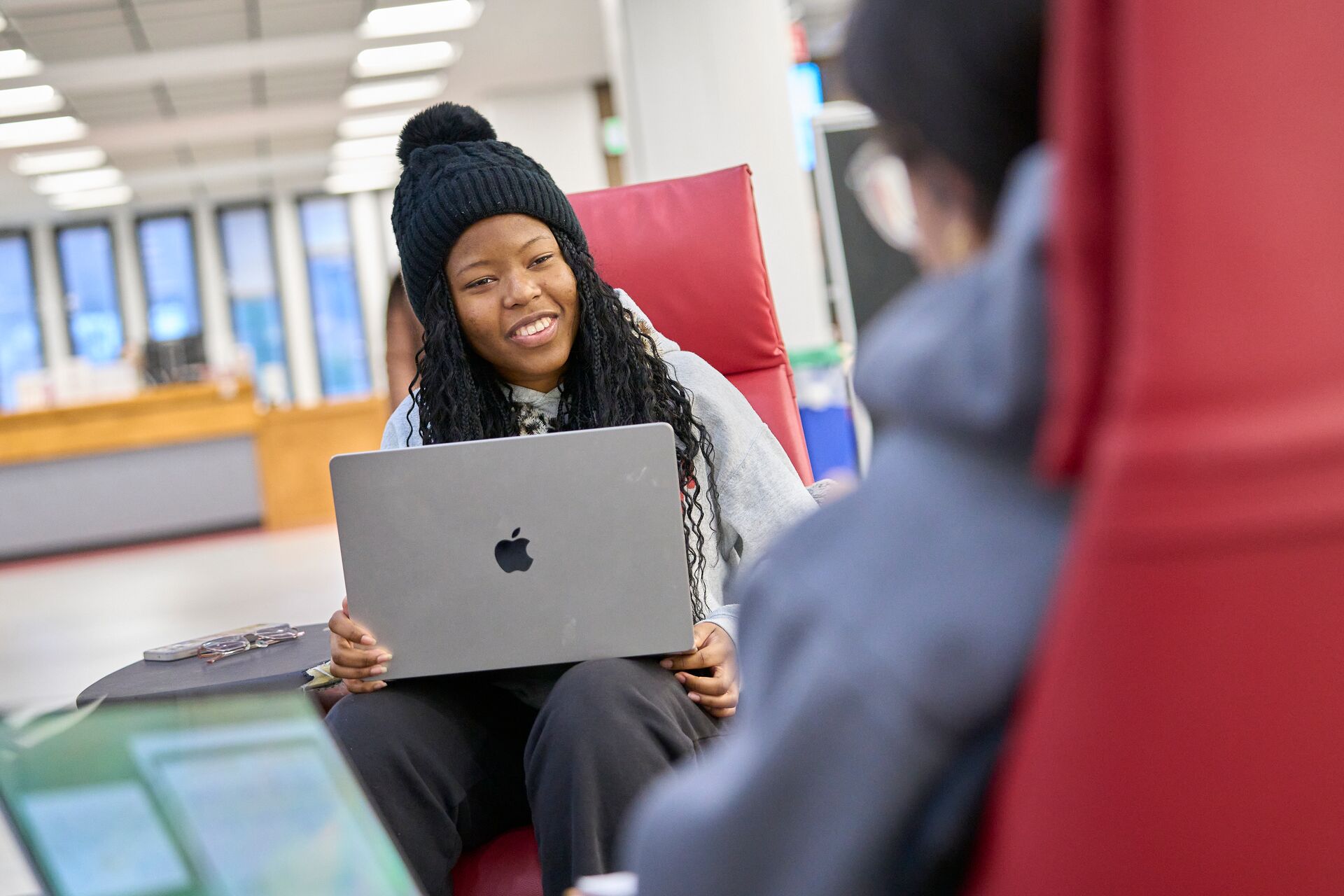 Student with a laptop