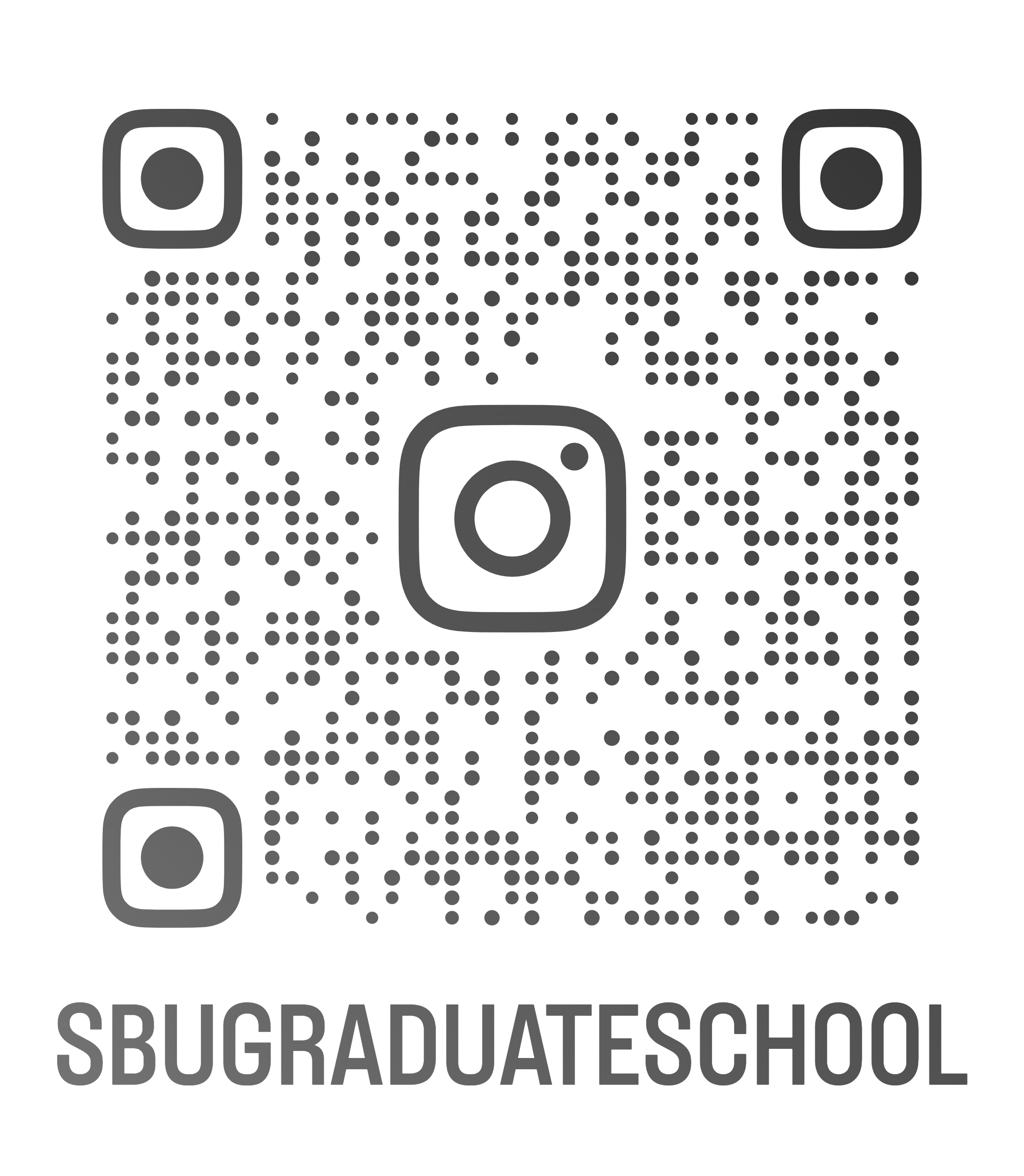 QR code to @SBUgraduateschool Instagram