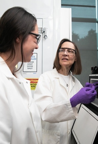 Esther Takeuchi with Student