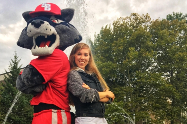 Anna Smith with Wolfie