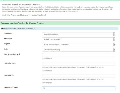 self report aplication form