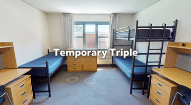 temporary triple room virtual tour