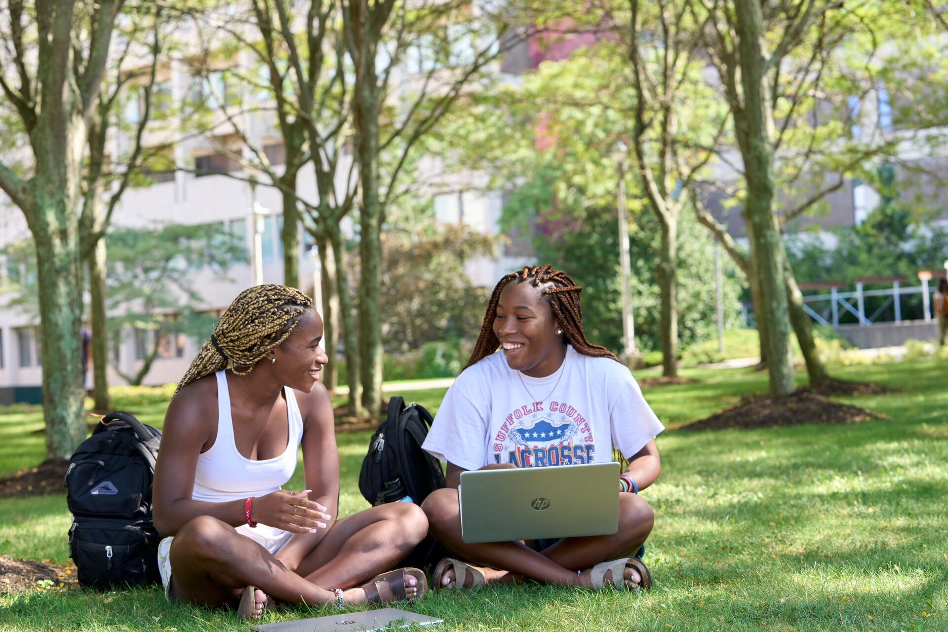 Students with laptop