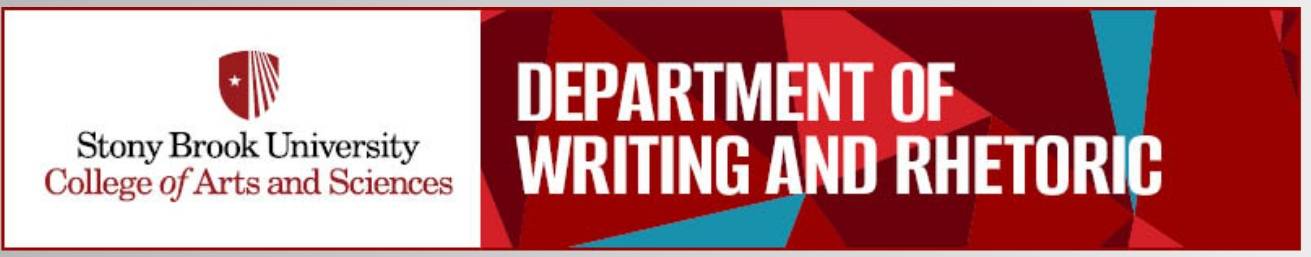 Department of Writing and Rhetoric banner